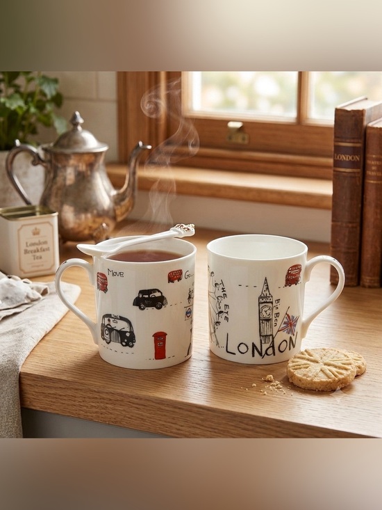 rose of england Other - Rose of England London Themed Bone China Mugs set of 2
